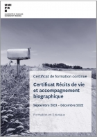 Certificat Récits de vie et accompagnement biographique - A S I H V I F